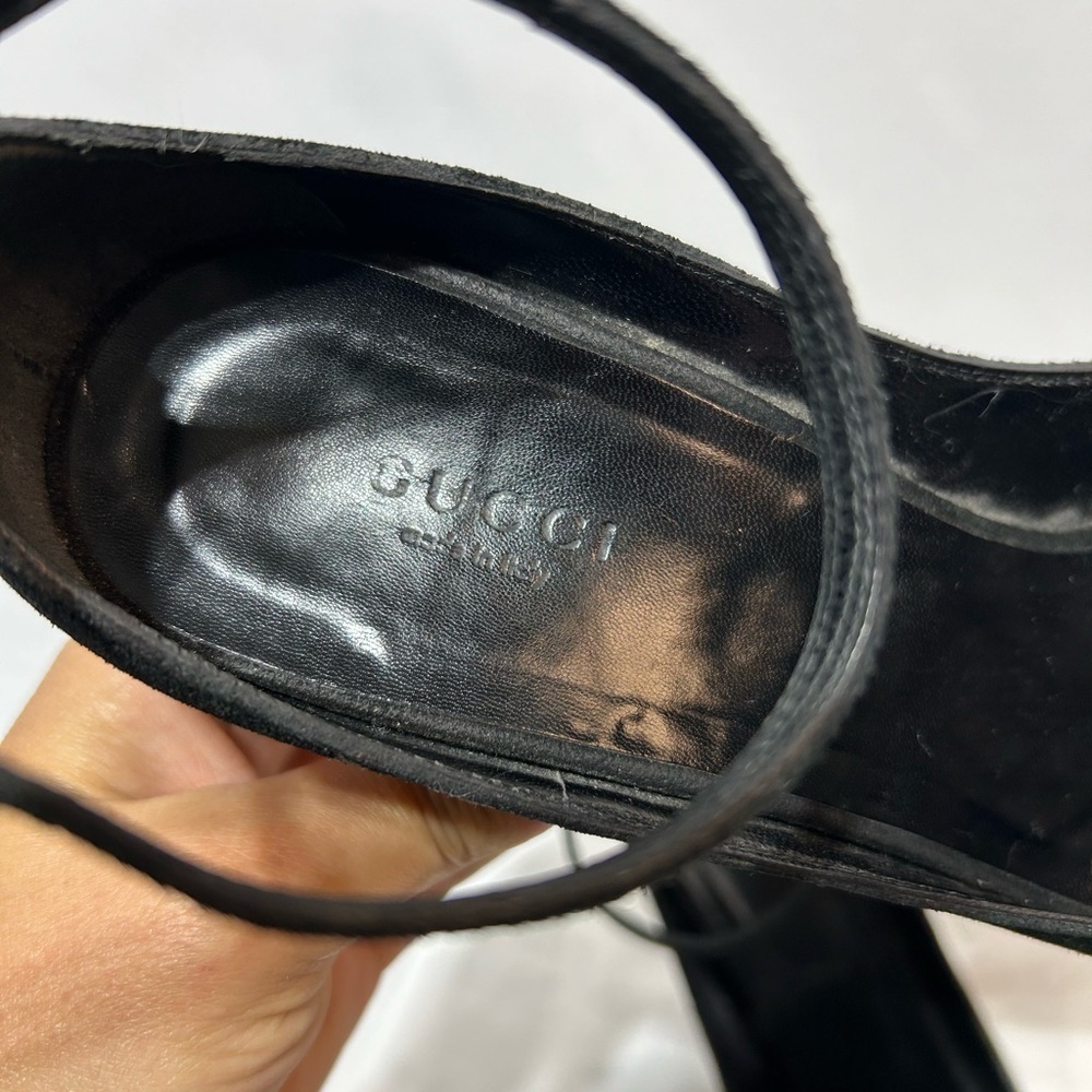 GUCCI espadrilles wedges with horsebit design and ankle strap. Size 8. B… - Picture 15 of 15